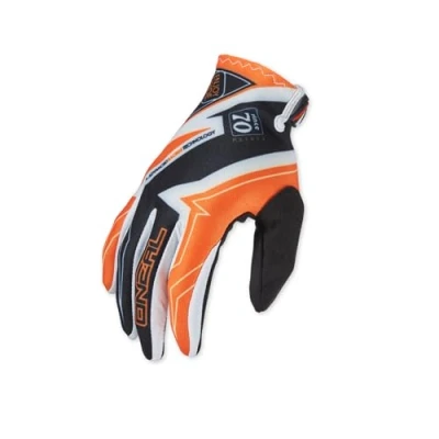 Imagen de O&#039;NEAL Guantes de Bicicleta y Motocross MX MTB Enduro Motocicleta Diseño ligero sencillo para un óptimo tacto en el manillar Guante Bóveda Racewear Adulto Negro Naranja Talla M