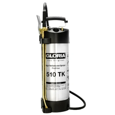 Imagen de GLORIA TK Profiline 000512.2700 Pulverizador de alto rendimiento, acero inoxidable, nebulizador profesional a presión 10 l, 6 bar, resistente al aceite, con conexión compresor