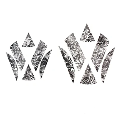 Imagen de Emblema XtremeSkins esquinas Blanco y Negro de Finest Folia delantera + trasera VW Golf 7 VII GTI GTD R Turbo Logo