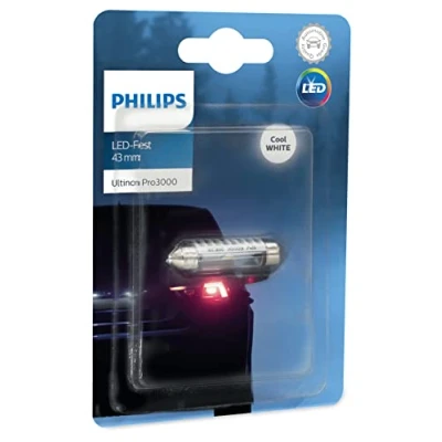 Imagen de Philips Ultinon Pro3000 LED Festoon foco de señalización para automóvil (C5W), 6.000K, 43mm