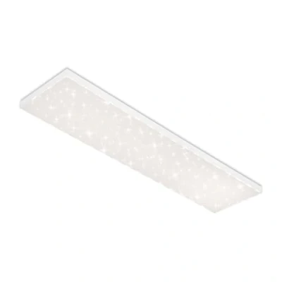 Imagen de Briloner Leuchten Panel LED, lámpara de techo regulable, plafón con borde luminoso, decoración estrellas, control temperatura color, 38 vatios, 3800 lúmenes, blanco, 1195x295x69 mm