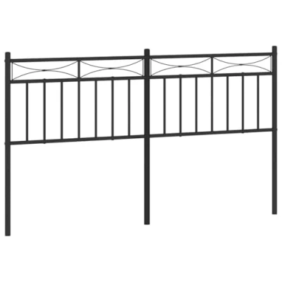 Imagen de vidaXL Cabecero, Cabecera de Somier con Patas, Cabezal para Estructura Marco Cama, Cabecero Dormitorio Hogar, Metal Negro 150 cm