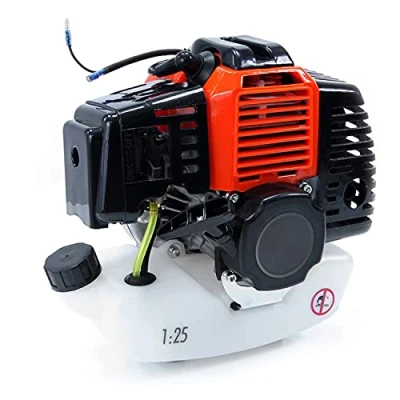 Imagen de Motor de combustión gasolina 2 tiempos, 42 cc, universal, monocilíndrico, refrigeración por aire, para desbrozadora, cortacésped, podadora, arranque con velcro