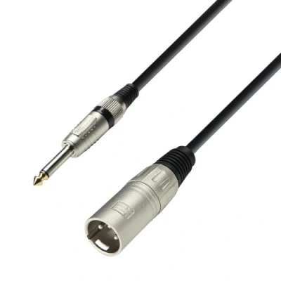 Imagen de Adam Hall Cables 3 STAR MMP 0600 Cable de Micro XLR macho a Jack 6,3 mm mono 6 m