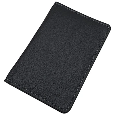 Imagen de Cuero de búfalo Tarjetero para Tarjeta crédito MJ Design Germany con protección RFID y NFC (Negro)