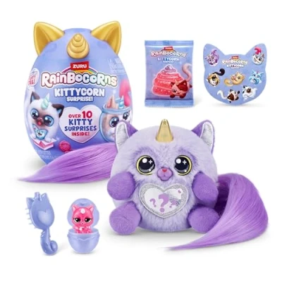 Imagen de Kittycorn Surprise Serie 3 de ZURU, Juguete Peluche, Peluche Coleccionable, Slime, Huevos Sorpresa para niñas (Ragamuffin Cat)