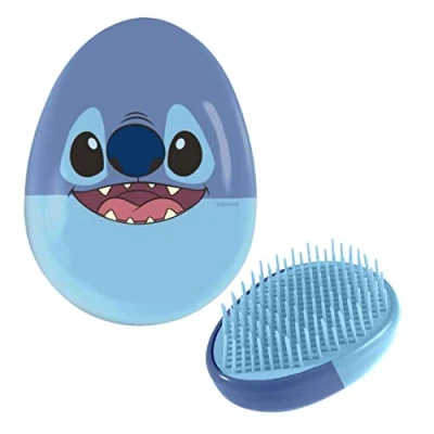 Imagen de Disney Stitch Cepillo Para El Cabello, Peine Stitch, Accesorios de Pelo Niñas, Desenredante, Antitirones Redondo, Regalo Mujer, Niñas y Adolescentes Azul