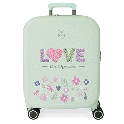 Imagen de Enso Love Ice Cream Maleta de Cabina Verde 40x55x20 cms Rígida ABS Cierre TSA Integrado 37L 3,22 kgs 4 Ruedas Dobles Equipaje Mano