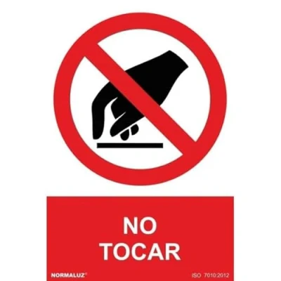 Imagen de Señal de prohibición, No tocar, con tintas UV SEKURECO