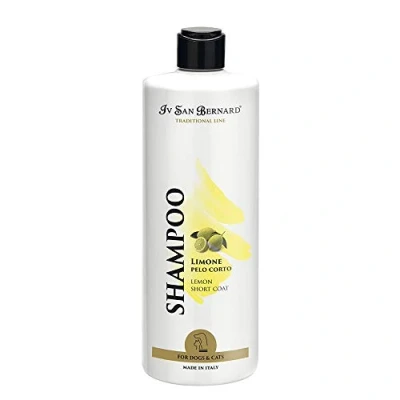 Imagen de Champú de Limón para Gatos y Perros 500 ml Ayuda a Eliminar la Caspa tu Mascota Acción Hidratante Ideal Pelos Cortos IV San Bernard