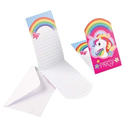 Imagen de Unicorn Folded Invitations (8 pk)
