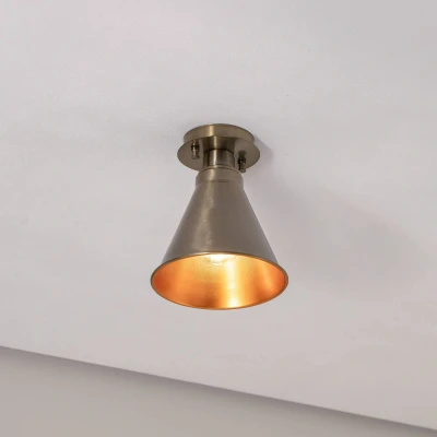 Imagen de Aroda Lámpara colgante de 3 luces estilo retro L72cm Metal dorado envejecido Menzzo