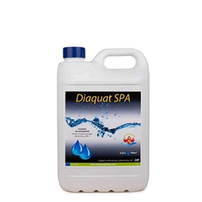Imagen de Algicida ULTRACONCENTRADO DIAQUAT SPA 5 L no espumante Efecto CLARIFICANTE de Larga duracion Antialgas acción rápida Apto para Liner