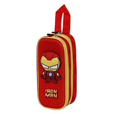 Imagen de Marvel Estuche Portatodo 3D Doble, 22 x 9.5 cm, Rojo Iron Man