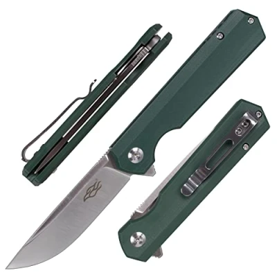 Imagen de Firebird GANZO FH11 GB Cuchillo plegable de bolsillo Hoja acero D2 Mango antideslizante G10 con clip Equipo caza Pesca Camping Carpeta al aire libre EDC (Verde)