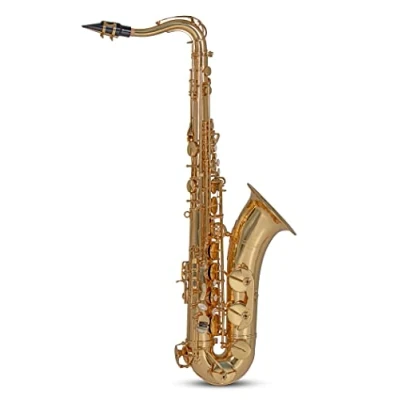 Imagen de Roy Benson Saxofón Sib Tenor TS 302 (diseño de mástil relajado premium con arco en S RND, boquilla USA, almohadilla PISONI, estuche rectangular ligero, función mochila retráctil)