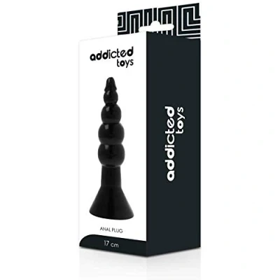 Imagen de Vibrador Plug abolado 17 cm color negro de Adicted Toys