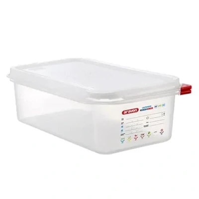 Imagen de ARAVEN Air Tight GN PP Contenedor 4L (paquete de 6)