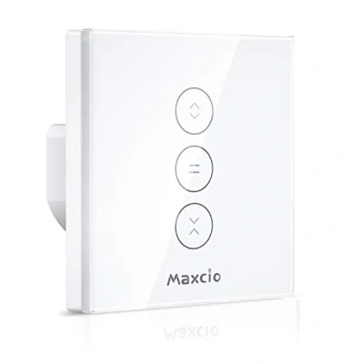 Imagen de Alexa Interruptor Persiana, Maxcio Wifi Compatible con y Google Home, Control de APP Función Temporizador, para Motor Persiana