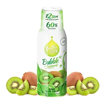 Imagen de FruttaMax Concentrado de jarabe frutas Menos azúcar con un 60% contenido fruta adecuado para máquina refrescos 500ml (Kiwi)