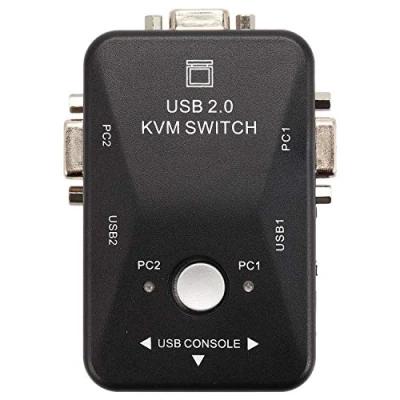 Imagen de Juwaacoo Conmutador USB Kvm 2 puertos Vga Svga Switch Box 2.0 Mouse Keyboard 1920X1440