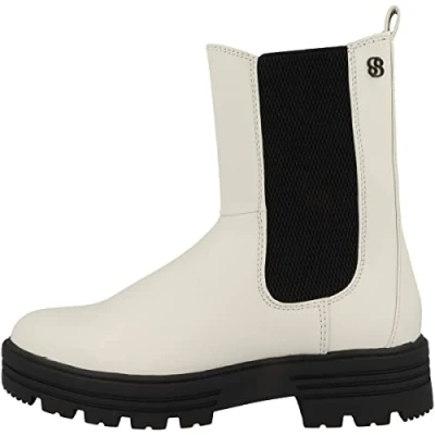 Imagen de s.Oliver 5 25411 39, Botas Estilo Chelsea Mujer, Blanco Roto, 39 EU