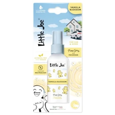 Imagen de Little Joe Perfumador en Spray de 60 ml Aroma Vainilla con Aceites Esenciales naturales. Sin alcohol y Vegano. Larga duración. Perfecto para Coche, Hogar Oficina.