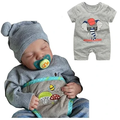 Imagen de Bebe Reborn 19 Todo Hecho a Mano Bebes Baratos con Vinilo Suave Silicona Cuerpo Completo Accesorios Reborn,Boys