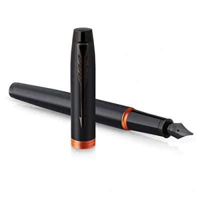 Imagen de Parker IM Black With Orange Vibrant Ring BT FP F