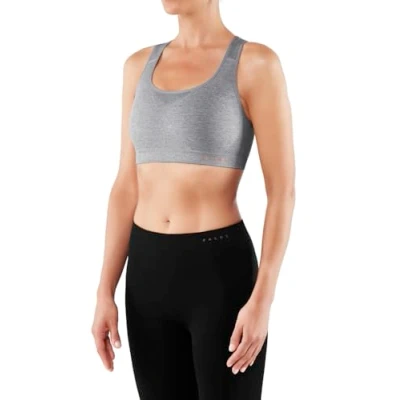 Imagen de FALKE Madison Low Support W SB hilo funcional para un nivel de actividad bajo 1 pieza, Sujetador deportivo Mujer, Gris (Grey Heather 3757), S