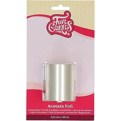 Imagen de FunCakes Acetate Foil: Foodsafe, Suitable For Chocolate, Making Cheesecake And Bavarois, 5,5 cm x 20 m