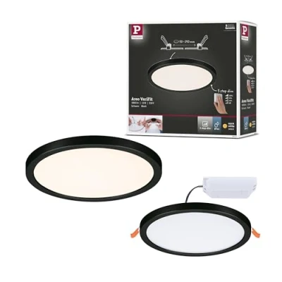 Imagen de Paulmann Areo panel 3stepdim negro Ø17,5cm 3000K