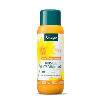 Imagen de Kneipp Aroma de baño espuma cuidado muscular relajación Accesorio con valioso extracto árnica y aceites esenciales naturales Cabreuva, Romero Pinus, experiencia 400 ml