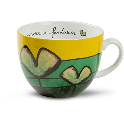 Imagen de Egan PAF03/1V Taza de Desayuno, Porcelana, Verde, 1 Unità (Confezione da 1)