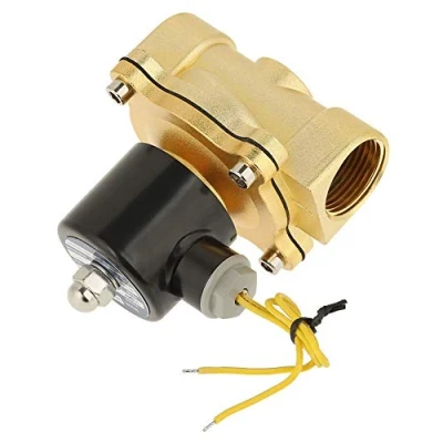 Imagen de Dc 12V 1 Pulgada Válvula de Solenoide Eléctrica 2 Vías Y Posiciones Latón Interruptor Aire Magnético Normalmente Cerrado