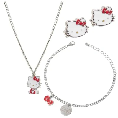 Imagen de Hello Kitty Conjunto de Joyas para Niñas y Adolescentes Colgante, Pulsera Juego Pendientes