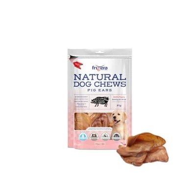 Imagen de Frigera Orejas De Cerdo 400g Snacks Naturales para Perros, Ricos En Proteínas, Sin Gluten Y Cereales, Masticación Duradera