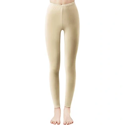 Imagen de Libella Mujer Leggins Largos Deportivas Multicolor con Cintura de Altura Ajustado Hecho algodón 4108 Beige S