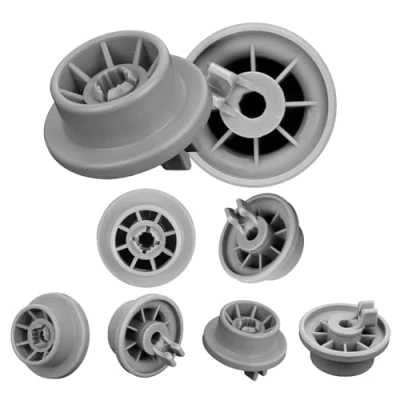 Imagen de Juego de 8 Rueda Lavavajillas Cesta Ruedas Universal Recambios para Cesto Inferior Compatible con Bosch &amp; Siemens Modelo 165314