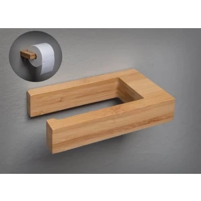 Imagen de Hanseküche Portarrollos de Papel higiénico sin taladrar con Certificado FSC® Madera bambú