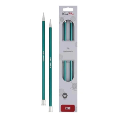 Imagen de KnitPro Zing: Agujas de Tejer: un Solo Extremo: 25 cm x 8,00 mm, Aluminio, Multicolor