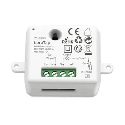 Imagen de LoraTap Interruptor de relé con WiFi, módulo Smart Home Switch temporizador, montaje en pared, compatible Alexa