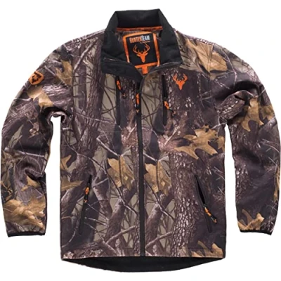 Imagen de Work Team Cazadora workshell con estampado, 2 bolsillos laterales y en pecho. HOMBRE Camuflaje Bosque Marrón 3XL