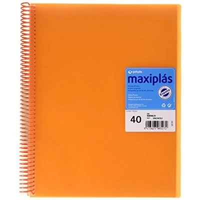 Imagen de Grafoplas CARPETA 40 FUNDAS MAXIPLAS TRANS NARANJA