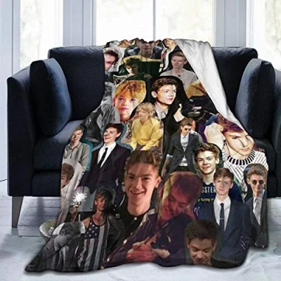 Imagen de Amkong Thomas Manta ultrasuave Brodie Sangster para niños, adultos, padres, abuelos, regalo de cumpleaños Navidad, 50 x 40 pulgadas