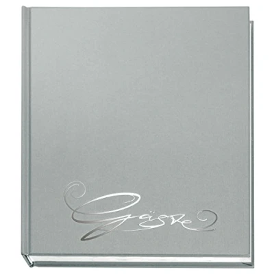 Imagen de Veloflex 5420083 Libro de visitas, con estampación, 144 hojas, color plata