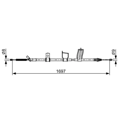 Imagen de BOSCH 1 987 482 628 Cable de Freno Mano 1697