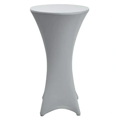 Imagen de Beautissu Funda elástica para Mesa Redonda de Bar Stella Cobertura Bistro Mantel diseño Ø 80 85cm Gris Alta Bodas, recepciones, Cocina etc.