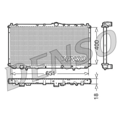 Imagen de DENSO DRM33061 Radiador, refrigeración del motor Aluminio 400 651 18 VOLVO: S40 I, V40 Familiar, MITSUBISHI: Space Star, Carisma Berlina