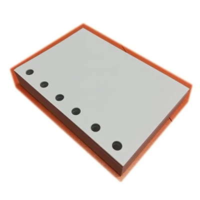 Imagen de Recambio recarga relleno Insert 100 hojas (200 páginas) formato Pocket 8 x 12 cm 6 agujeros 120 g/m² blanco